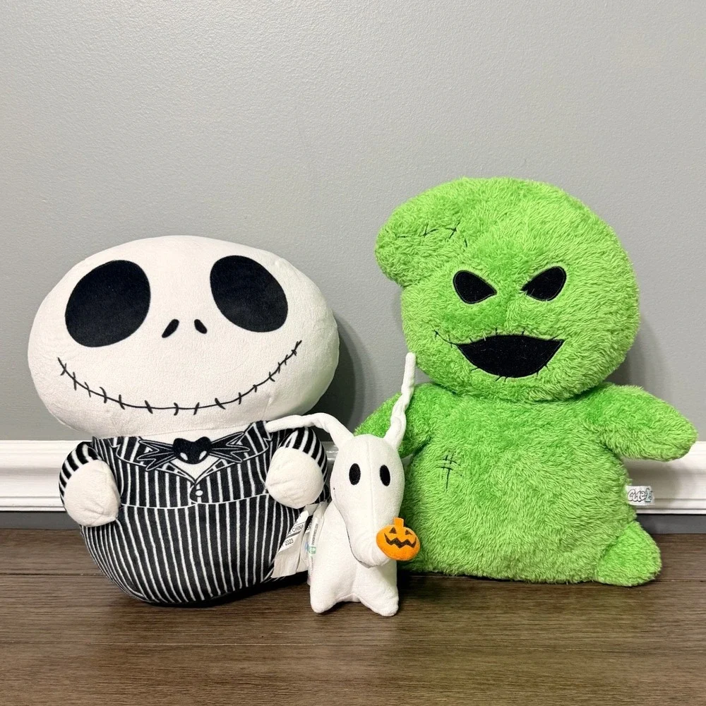 Disney Nightmare Before Christmas Plush Set Jack Skellington‎ Oogie Boogie Zero